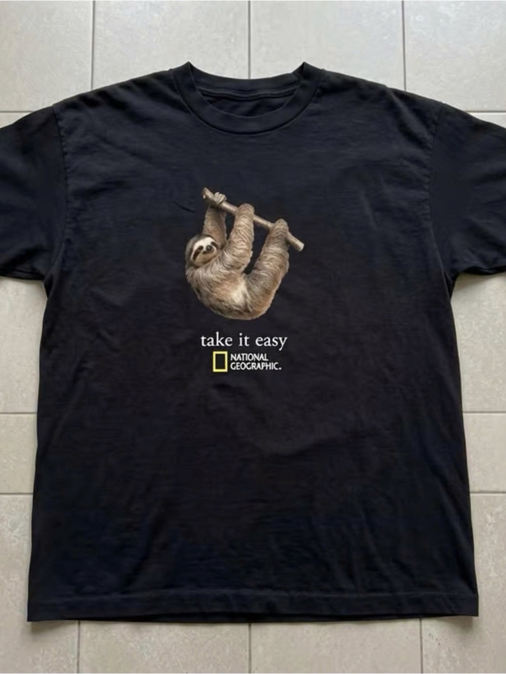 Black Sloth 'Take It Easy' Graphic Tee